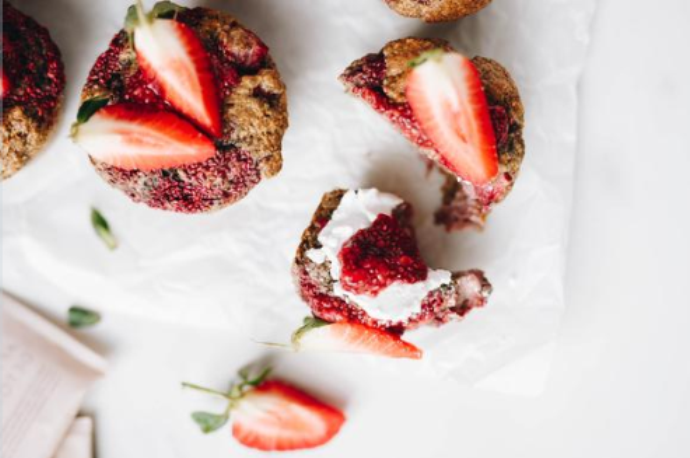 Strawberry & Vanilla Muffins