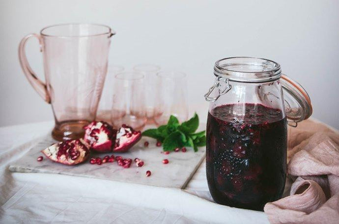 Blackberry and Mango Passion Shrub