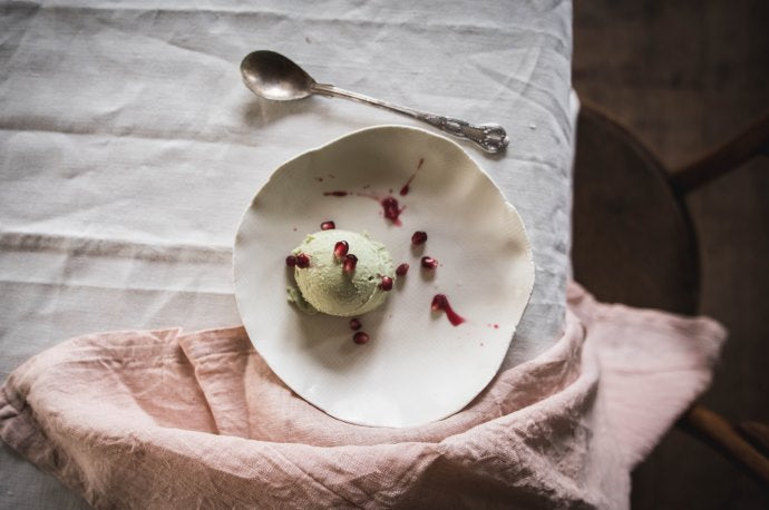 Matcha and lime ice cream (Vegan)