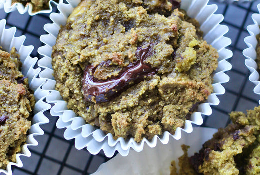 Banana Bread Matcha Muffins