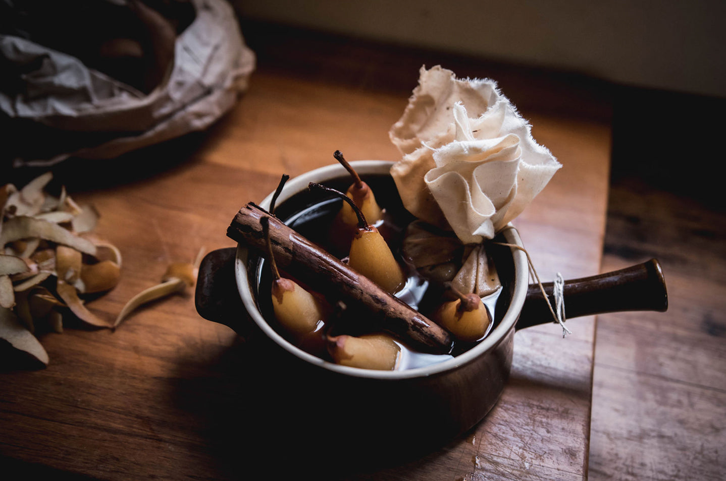 Rooibos Chai Poached Pears