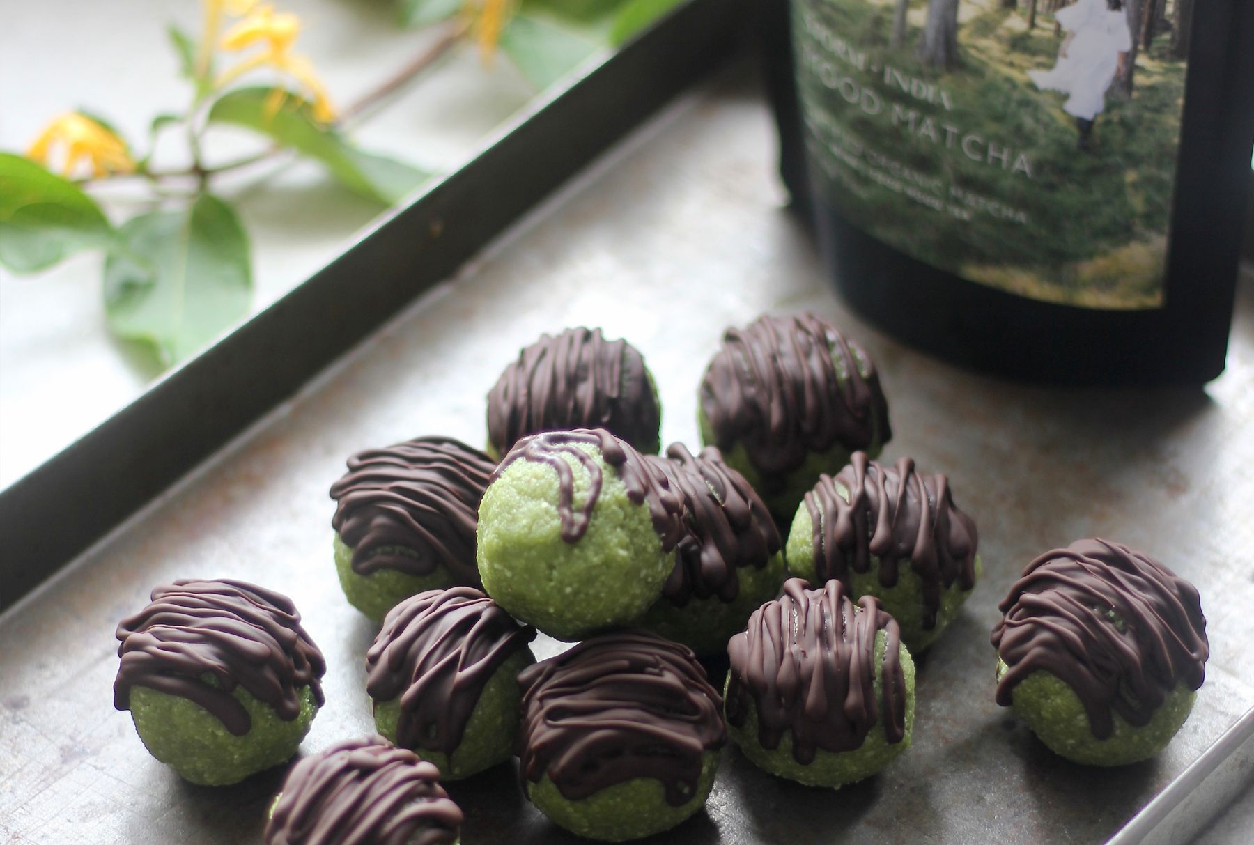 Minty Matcha After-Dinner Bites