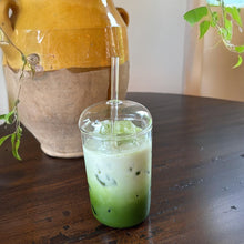 Iced Matcha Latte Travel Glass