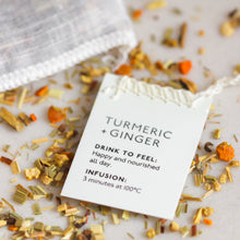 Hand-stitched natural cotton tea bag, plastic-free